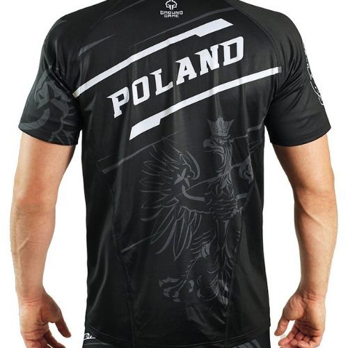 Koszulka treningowa męska Ground Game Polska czarna