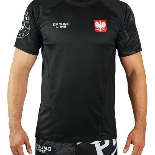 Koszulka treningowa męska Ground Game Polska czarna