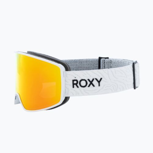 Gogle snowboardowe damskie ROXY Storm Women bright white/amber rose ml red