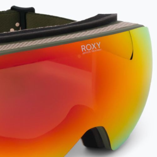 Gogle snowboardowe damskie ROXY Popscreen Cluxe burnt olive/sonar ml revo red