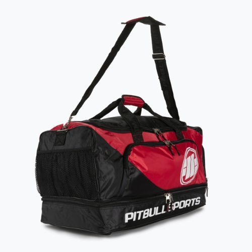Torba treningowa Pitbull Big Duffle Bag Logo Pitbull Sports 100 l black/red