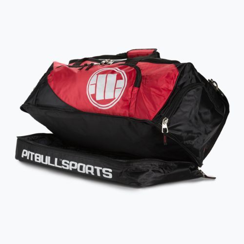 Torba treningowa Pitbull Big Duffle Bag Logo Pitbull Sports 100 l black/red