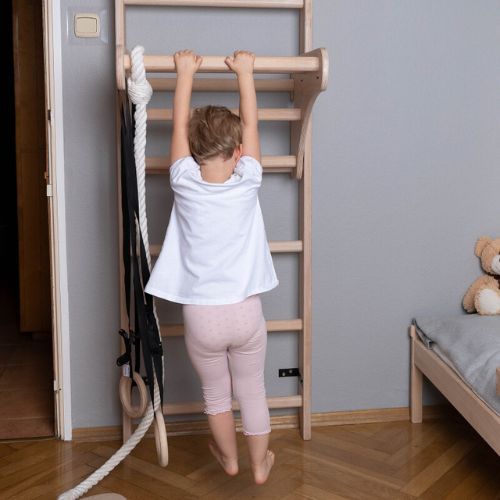 Drążek BenchK Pull Up Bar PB204 w kolorze naturalnego drewna BK-204