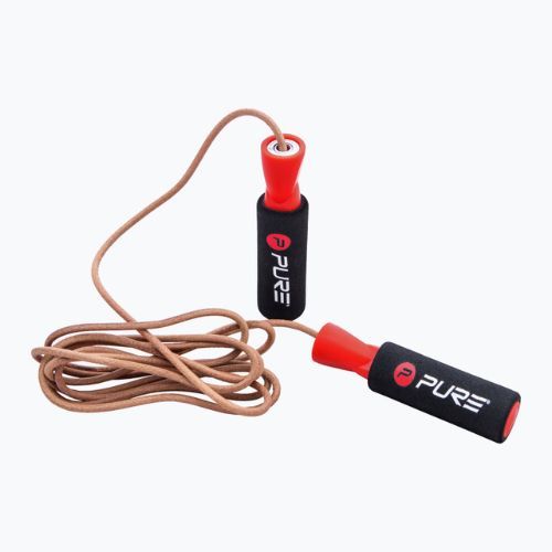 Skakanka Pure2Improve Jump Rope Leather brązowa P2I201200