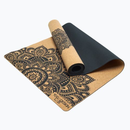 Mata do jogi Yoga Design Lab Cork 1.5 mm mandala black