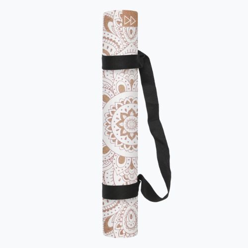 Mata do jogi Yoga Design Lab Cork 3.5 mm mandala white