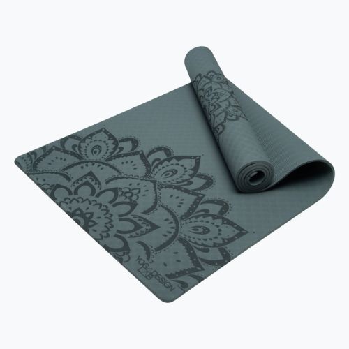 Mata do jogi Yoga Design Lab Flow Pure 6 mm mandala charcoal