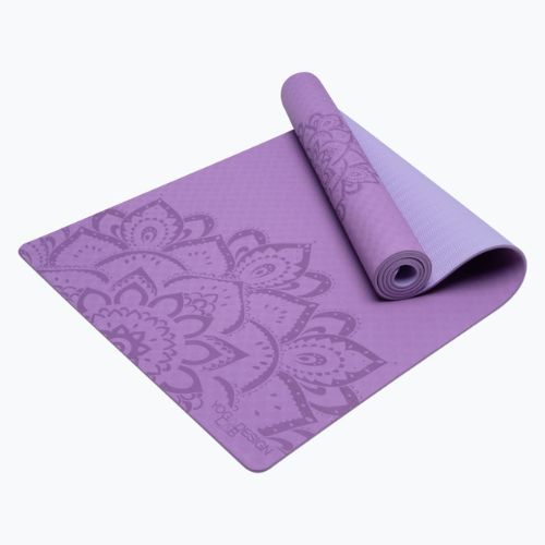 Mata do jogi Yoga Design Lab Flow Pure 6 mm mandala lavender