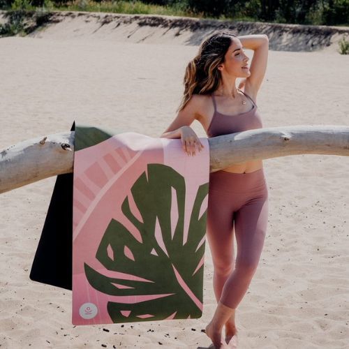 Mata do jogi podróżna Moonholi TROPICANA TRAVEL 1,5 mm różowa SKU-120