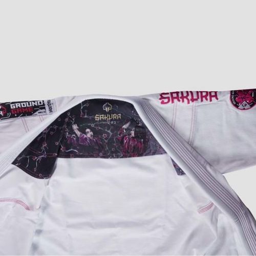 GI do brazylijskiego jiu-jitsu damskie Ground Game Sakura białe