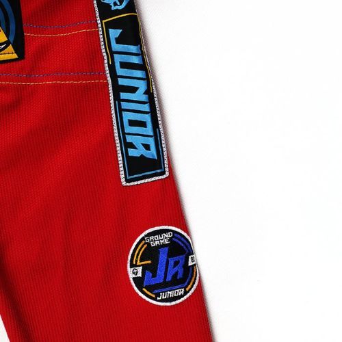 GI do brazylijskiego jiu-jitsu dla dzieci Ground Game Junior 3.0 czerwone