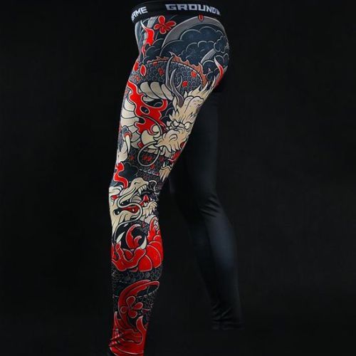 Legginsy treningowe męskie Ground Game Yokai 2.0 czarne