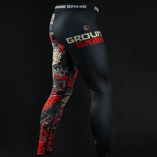 Legginsy treningowe męskie Ground Game Yokai 2.0 czarne