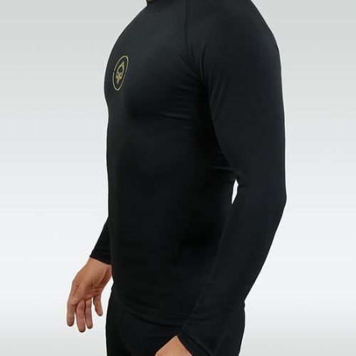 Rashguard longsleeve męski Ground Game Athletic Gold czarny