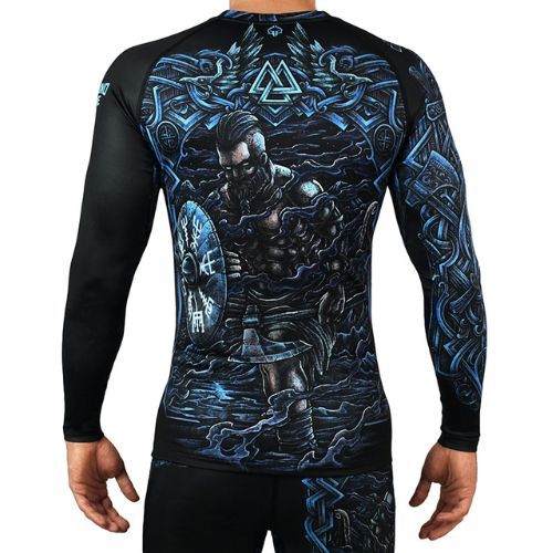 Rashguard longsleeve męski Ground Game Viking czarny/niebieski