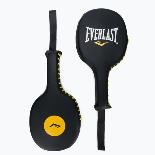 Packi treningowe trenerskie Everlast Lea Punch Paddle skóra 2 szt. czarny