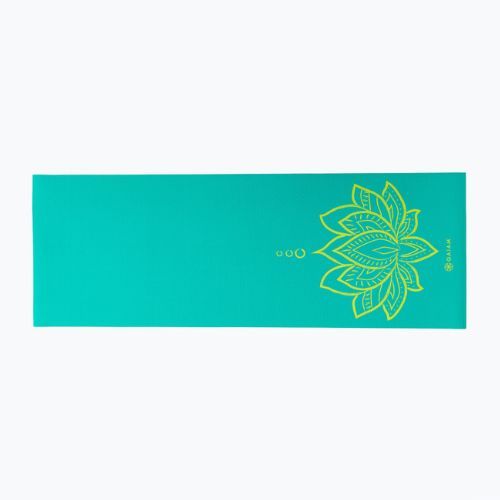 Mata do jogi Gaiam Turquoise Lotus 6 mm zielona 62344