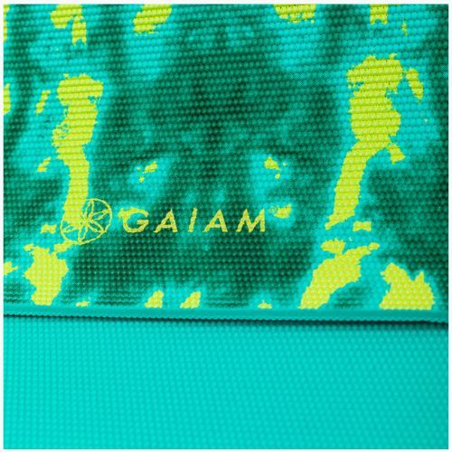 Mata do jogi Gaiam Turquoise Lotus 6 mm zielona 62344