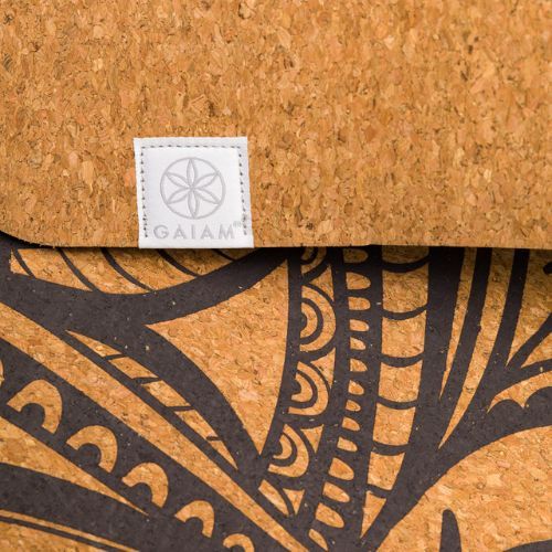 Mata do jogi Gaiam Printed Cork Mandala 5 mm brązowa 63495