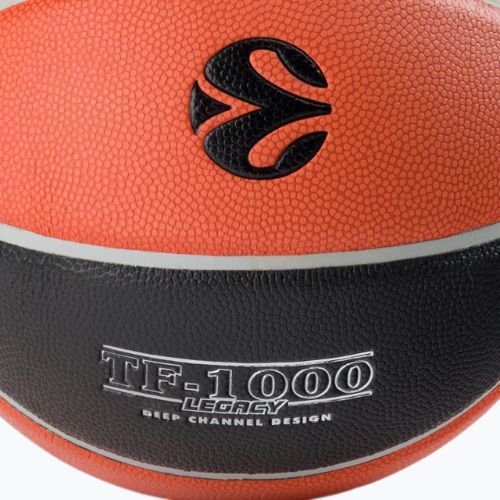 Piłka do koszykówki Spalding Euroleague TF-1000 Legacy 2021 pomarańczowa/czarna rozmiar 7