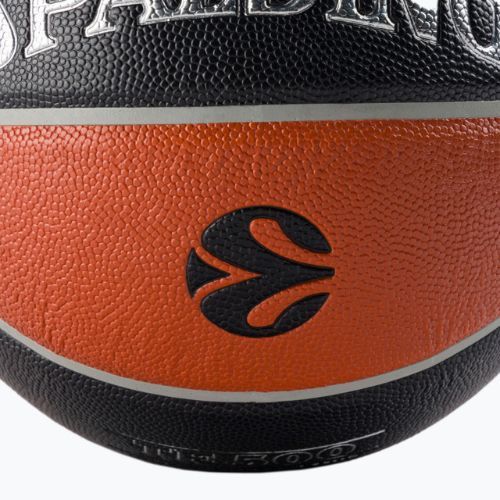 Piłka do koszykówki Spalding Euroleague TF-500 Legacy 2021 pomarańczowa/czarna rozmiar 7