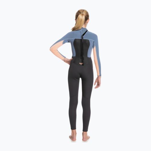 Pianka do pływania dziecięca ROXY 4/3 mm Prologue Back Zip GBS cloud black/ powderdgrey/sunglow