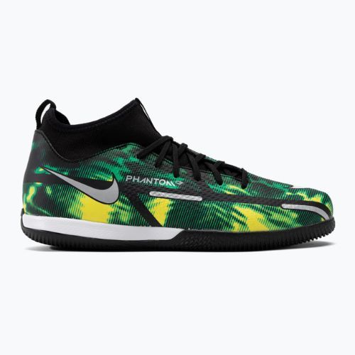 Buty piłkarskie dziecięce Nike Phantom GT2 Academy DF SW IC Jr black/metalic platinum/green strike
