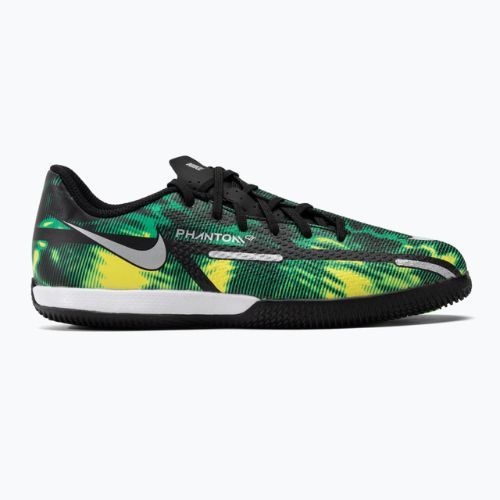 Buty piłkarskie dziecięce Nike Phantom GT2 Academy SW IC Jr black/metalic platinum/green strike