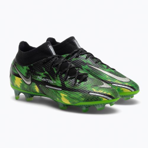 Buty piłkarskie męskie Nike Phantom GT2 Elite DF SW FG black/metalic platinum/green strike