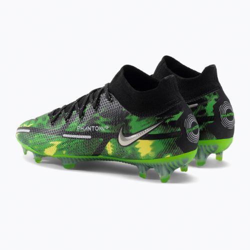 Buty piłkarskie męskie Nike Phantom GT2 Elite DF SW FG black/metalic platinum/green strike