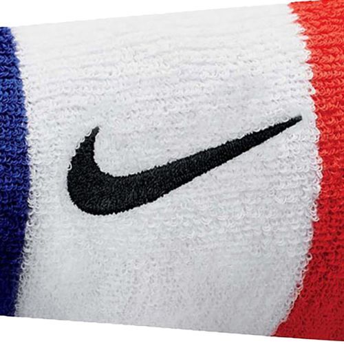 Frotki na nadgarstek Nike Swoosh Doublewide Wristbands 2 szt. white