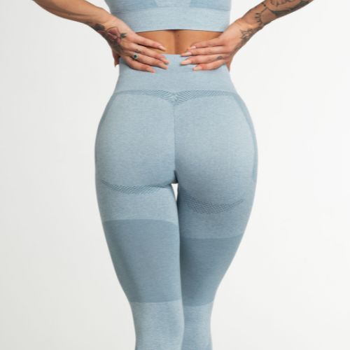 Legginsy treningowe damskie Gym Glamour Fusion blue