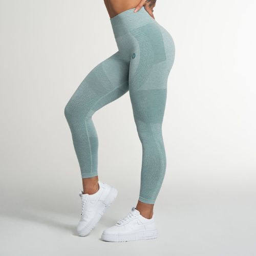 Legginsy treningowe damskie Gym Glamour Fusion green