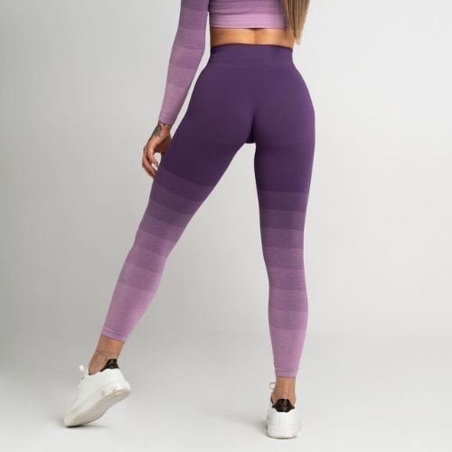 Legginsy treningowe damskie Gym Glamour Ombre violet
