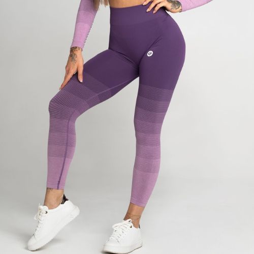 Legginsy treningowe damskie Gym Glamour Ombre violet