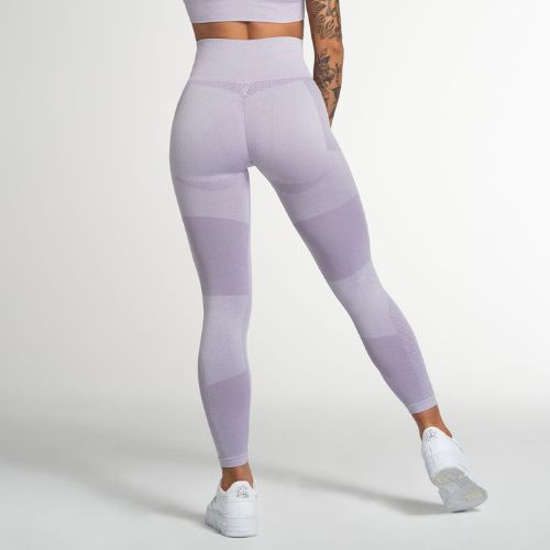 Legginsy treningowe damskie Gym Glamour Fusion lavender