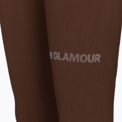 Legginsy treningowe damskie Gym Glamour Push Up chocolate