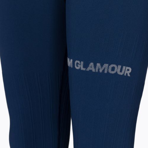 Legginsy treningowe damskie Gym Glamour Push Up classic blue