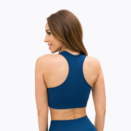 Biustonosz treningowy Gym Glamour Push Up classic blue