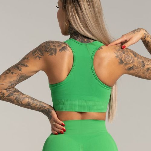 Biustonosz treningowy Gym Glamour Push Up jungle