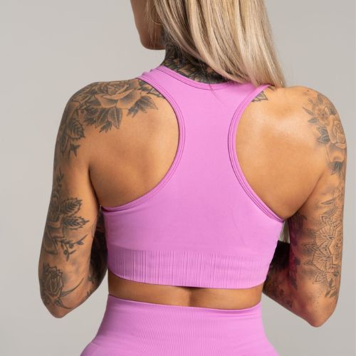 Biustonosz treningowy Gym Glamour Push Up pink