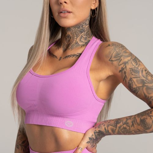 Biustonosz treningowy Gym Glamour Push Up pink