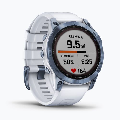 Zegarek Garmin Fenix 7 Sapphire Solar Hrm Elevate Ox niebieski 010-02540-25