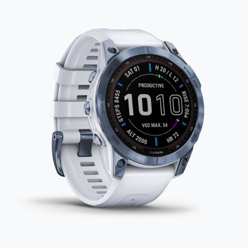 Zegarek Garmin Fenix 7 Sapphire Solar Hrm Elevate Ox niebieski 010-02540-25