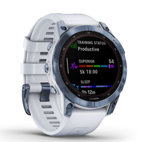 Zegarek Garmin Fenix 7 Sapphire Solar Hrm Elevate Ox niebieski 010-02540-25