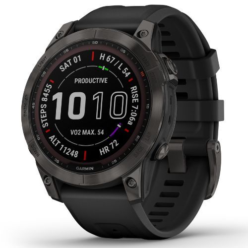 Zegarek Garmin Fenix 7 Sapphire Solar Hrm Elevate Ox czarny 010-02540-21