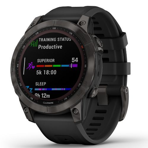 Zegarek Garmin Fenix 7 Sapphire Solar Hrm Elevate Ox czarny 010-02540-21