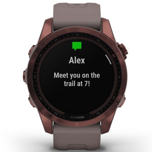 Zegarek Garmin Fenix 7S Sapphire Solar Hrm Elevate Ox brązowy 010-02539-29