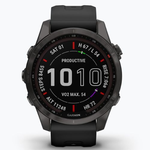 Zegarek Garmin Fenix 7S Sapphire Solar Hrm Elevate Ox czarny 010-02539-25