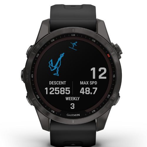 Zegarek Garmin Fenix 7S Sapphire Solar Hrm Elevate Ox czarny 010-02539-25